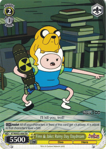 AT/WX02-A06 Finn & Jake: Rainy Day Daydream - Adventure Time Demo Deck English Weiss Schwarz Trading Card Game