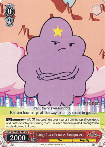 AT/WX02-A09 Lumpy Space Princess: Unimpressed - Adventure Time Demo Deck English Weiss Schwarz Trading Card Game