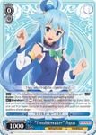 KS/W49-E071 “Troublemaker” Aqua - KONOSUBA -God’s blessing on this wonderful world! Vol. 1 English Weiss Schwarz Trading Card Game