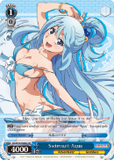 KS/W55-E084S Swimsuit Aqua (Foil) - KONOSUBA -God’s blessing on this wonderful world! Vol. 2 English Weiss Schwarz Trading Card Game