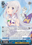 RZ/S46-E061R Half-Elf Maiden, Emilia (Foil) - Re:ZERO -Starting Life in Another World- Vol. 1 English Weiss Schwarz Trading Card Game