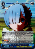 RZ/S46-E069R Modest Request, Rem (Foil) - Re:ZERO -Starting Life in Another World- Vol. 1 English Weiss Schwarz Trading Card Game