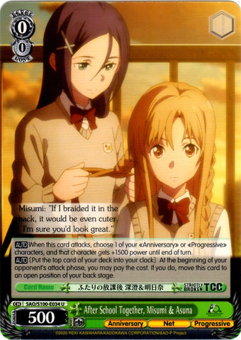 SAO/S100-E034 After School Together, Misumi & Asuna