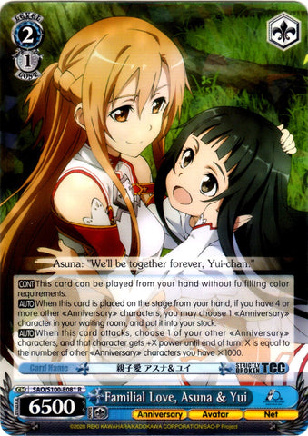 SAO/S100-E081 Familial Love, Asuna & Yui