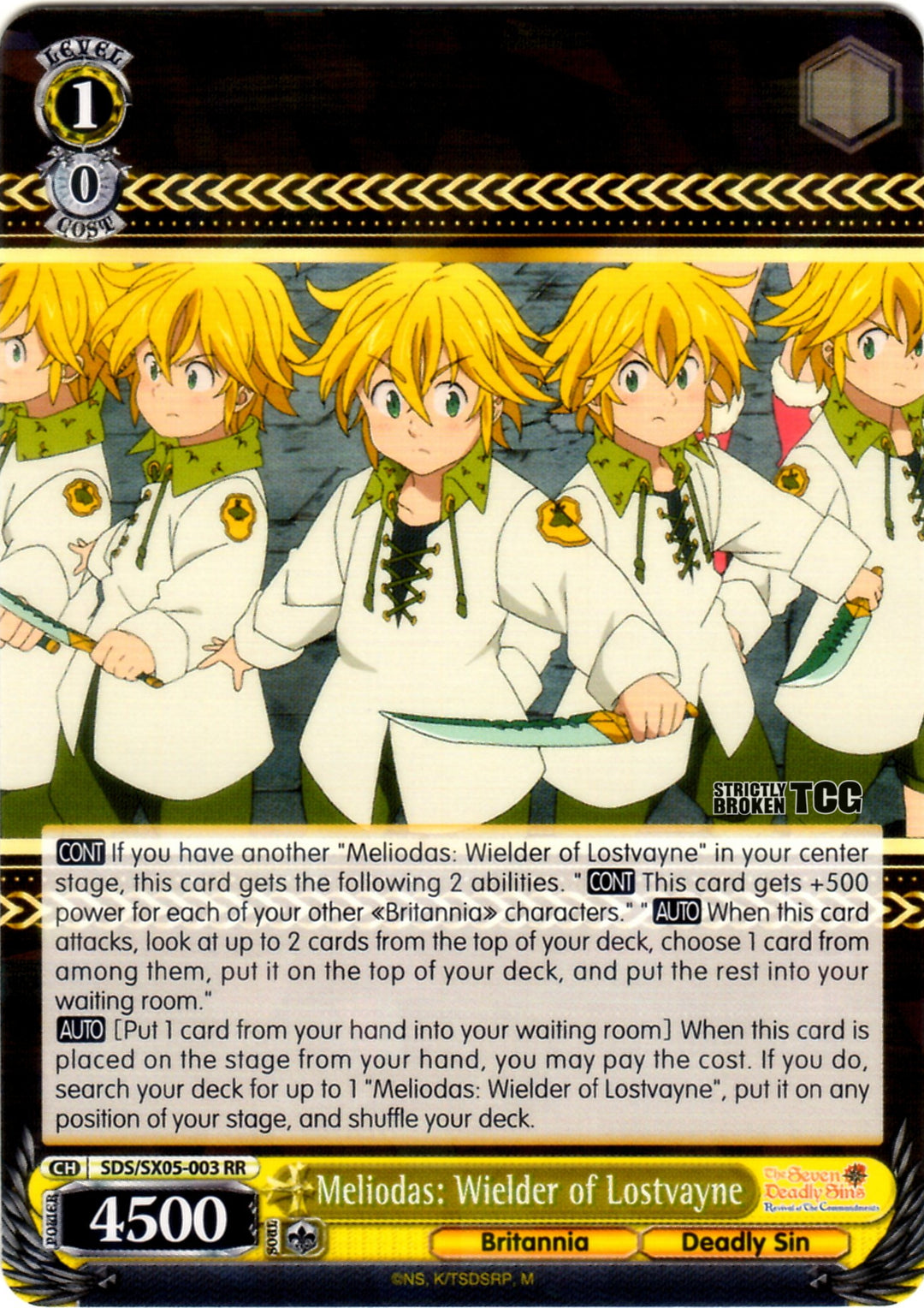The Seven Deadly Sins (Complete Inventory)  Strictly Broken TCG