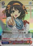 SY/W08-E052SP SOS Brigade Leader, Haruhi (Foil) - The Melancholy of Haruhi Suzumiya English Weiss Schwarz Trading Card Game