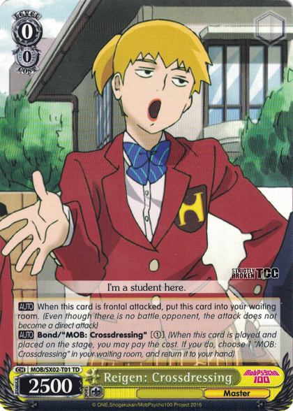 MOB/SX02-T01 Reigen: Crossdressing - Mob Psycho 100 Trial Deck English Weiss Schwarz Trading Card Game