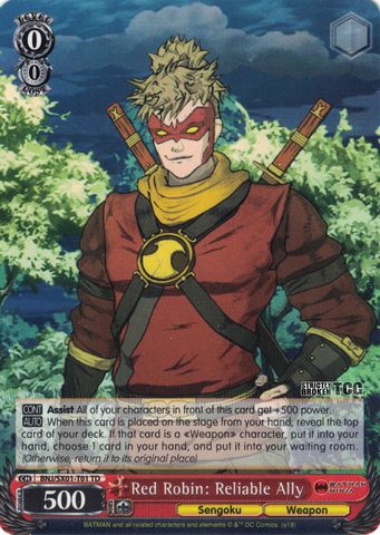 BNJ/SX01-T01 Red Robin: Reliable Ally - Batman Ninja Trial Deck English Weiss Schwarz Trading Card Game