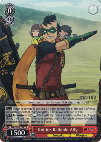 BNJ/SX01-T02 Robin: Reliable Ally - Batman Ninja Trial Deck English Weiss Schwarz Trading Card Game