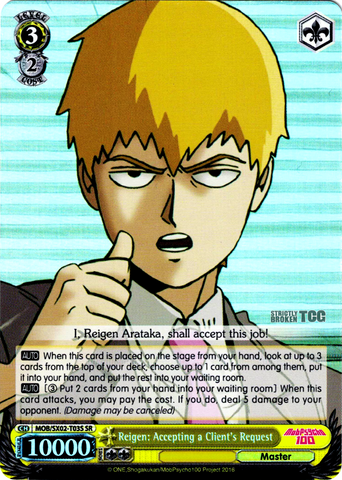 MOB/SX02-T03S Reigen: Accepting a Client's Request (Foil) - Mob Psycho 100 English Weiss Schwarz Trading Card Game