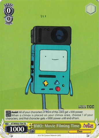 AT/WX02-T04 BMO: Movie Filming Time - Adventure Time Trial Deck English Weiss Schwarz Trading Card Game