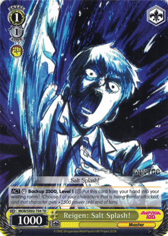 MOB/SX02-T04 Reigen: Salt Splash! - Mob Psycho 100 Trial Deck English Weiss Schwarz Trading Card Game