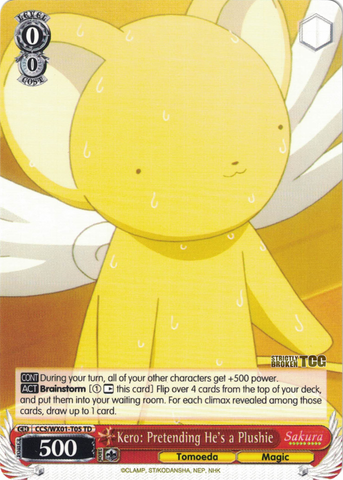 CCS/WX01-T05 Kero: Pretending He's a Plushie - Cardcaptor Sakura Trial Deck English Weiss Schwarz Trading Card Game