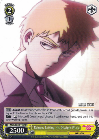 MOB/SX02-T05 Reigen: Letting His Disciple Work - Mob Psycho 100 Trial Deck English Weiss Schwarz Trading Card Game