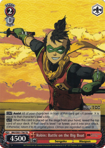 BNJ/SX01-T06 Robin: Battle on the Big Boat - Batman Ninja Trial Deck English Weiss Schwarz Trading Card Game