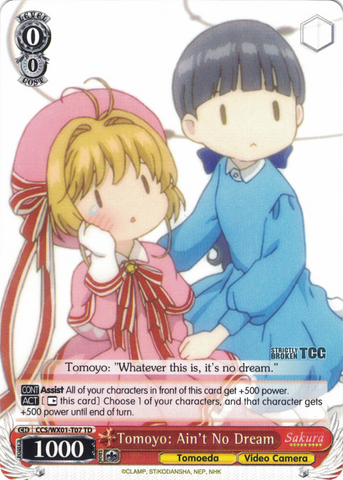 CCS/WX01-T07 Tomoyo: Ain't No Dream - Cardcaptor Sakura Trial Deck English Weiss Schwarz Trading Card Game