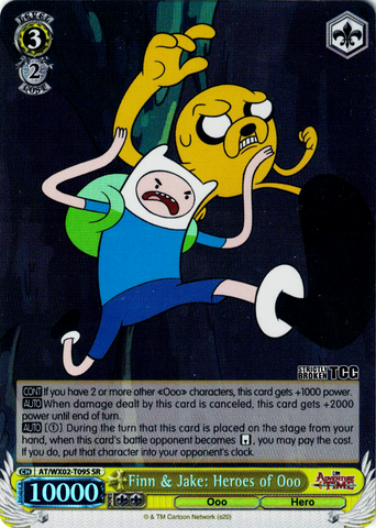 AT/WX02-T09S Finn & Jake: Heroes of Ooo (Foil) - Adventure Time English Weiss Schwarz Trading Card Game
