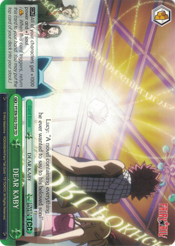 FT/EN-S02-T09 DEAR KABY - Fairy Tail Trial Deck English Weiss Schwarz Trading Card Game