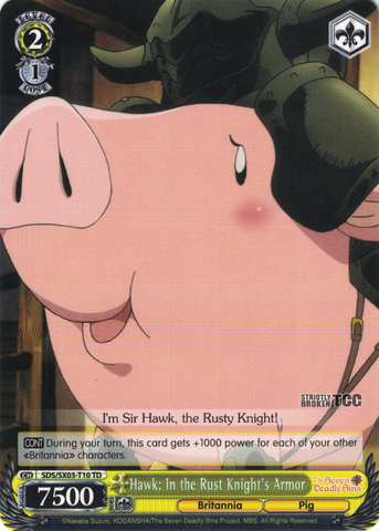 SDS/SX03-T10 Hawk: In the Rust Knight's Armor - The Seven Deadly Sins Trial Deck English Weiss Schwarz Trading Card Game