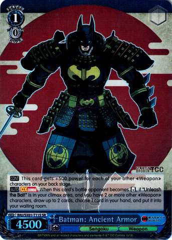 BNJ/SX01-T11S Batman: Ancient Armor (Foil) - Batman Ninja English Weiss Schwarz Trading Card Game