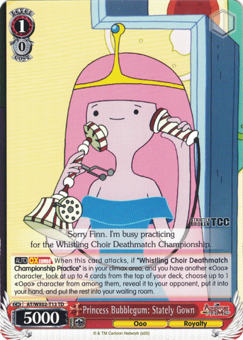 AT/WX02-T13 Princess Bubblegum: Stately Gown - Adventure Time Trial Deck English Weiss Schwarz Trading Card Game