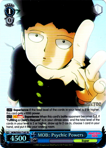 MOB/SX02-T16S MOB: Psychic Powers (Foil) - Mob Psycho 100 English Weiss Schwarz Trading Card Game