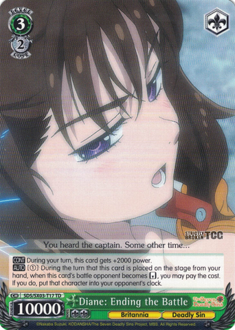 SDS/SX03-T17 Diane: Ending the Battle - The Seven Deadly Sins Trial Deck English Weiss Schwarz Trading Card Game