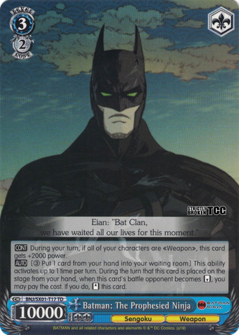 BNJ/SX01-T17 Batman: The Prophesied Ninja - Batman Ninja Trial Deck English Weiss Schwarz Trading Card Game