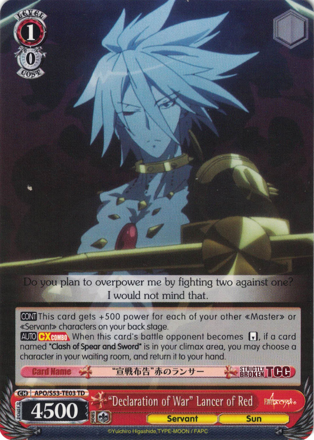 Fate/Apocrypha Trial Deck – Strictly Broken TCG