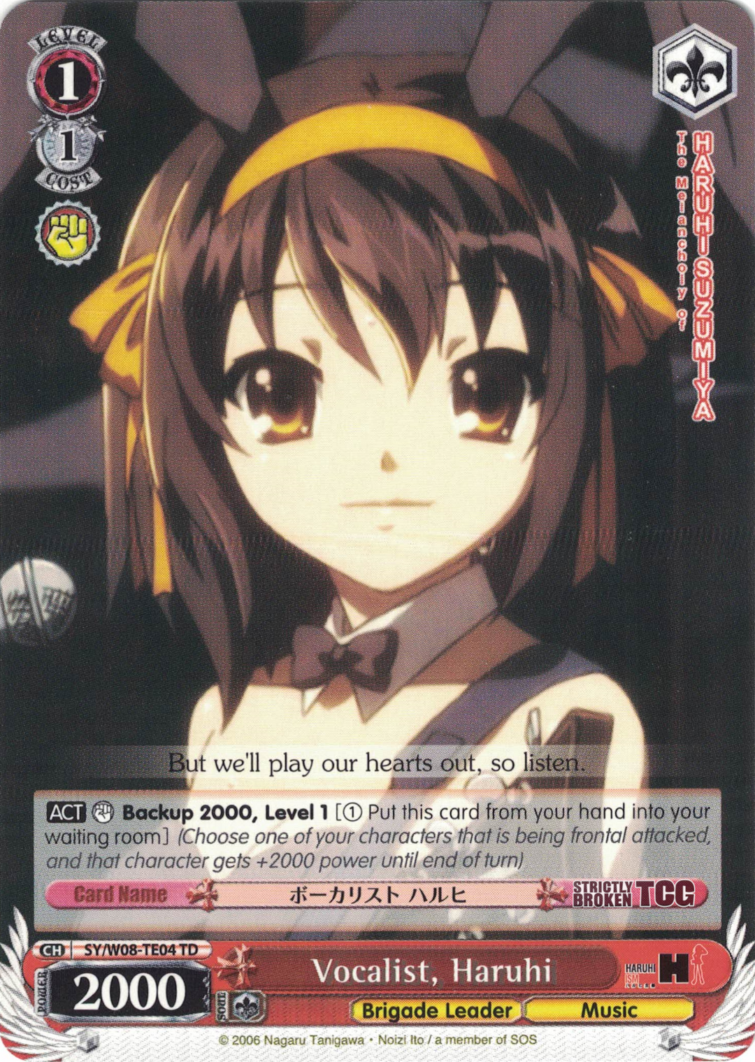 The Melancholy of Haruhi Suzumiya Trial Deck – Strictly Broken TCG