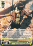 AOT/S35-TE05 "Activated Powers" Eren - Attack On Titan Trial Deck English Weiss Schwarz Trading Card Game