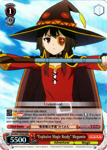 KS/W49-TE05R “Explosive Magic Ready” Megumin (Foil) - KONOSUBA -God’s blessing on this wonderful world! Vol. 1 English Weiss Schwarz Trading Card Game