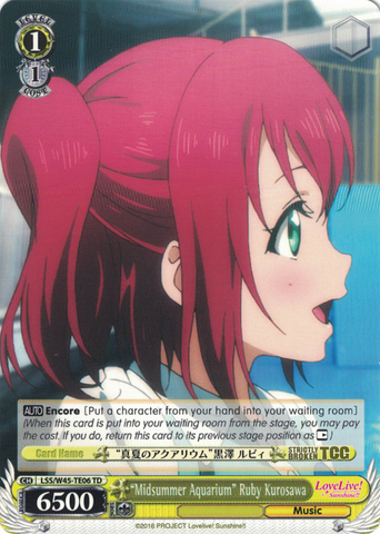 LSS/W45-TE06 "Midsummer Aquarium" Ruby Kurosawa - Love Live! Sunshine!! Trial Deck English Weiss Schwarz Trading Card Game