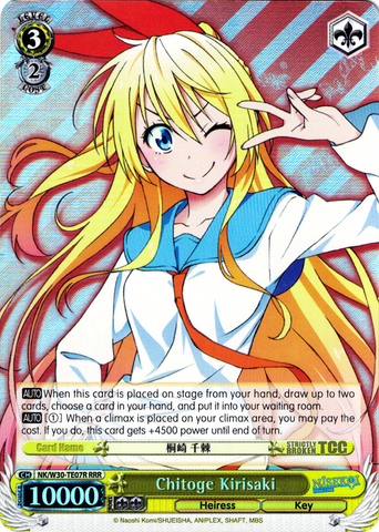 NK/W30-TE07R Chitoge Kirisaki (Foil) - NISEKOI -False Love- English Weiss Schwarz Trading Card Game