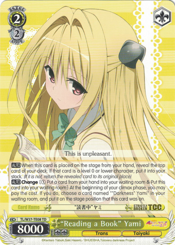 TL/W37-TE08 “Reading a Book” Yami - To Loveru Darkness 2nd Trial Deck English Weiss Schwarz Trading Card Game