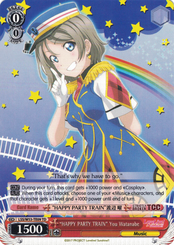 LSS/W53-TE09 "HAPPY PARTY TRAIN" You Watanabe - Love Live! Sunshine!! Extra Booster Trial Deck English Weiss Schwarz Trading Card Game
