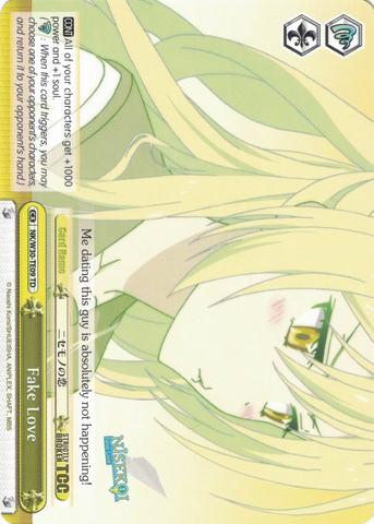 NK/W30-TE09 Fake Love - NISEKOI -False Love- Trial Deck English Weiss Schwarz Trading Card Game