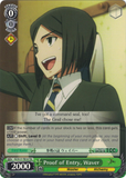 FZ/S17-TE10 Proof of Entry, Waver - Fate/Zero Trial Deck English Weiss Schwarz Trading Card Game