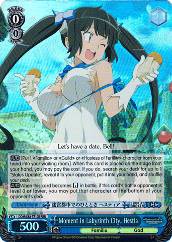 DDM/S88-TE10R Moment in Labyrinth City, Hestia (Foil) - Is It Wrong to Try to Pick Up Girls in a Dungeon? English Weiss Schwarz Trading Card Game
