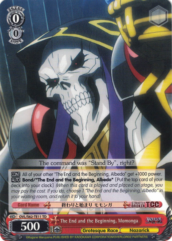 OVL/S62-TE11 The End and the Beginning, Momonga - Nazarick: Tomb of the Undead Trial Deck English Weiss Schwarz Trading Card Game