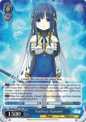 MR/W59-TE11 Yachiyo Nanami - Magia Record: Puella Magi Madoka Magica Side Story Trial Deck English Weiss Schwarz Trading Card Game