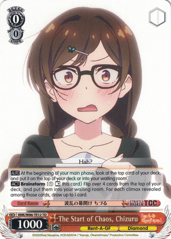 KNK/W86-TE12 The Start of Chaos, Chizuru - Rent-A-Girlfriend Trial Deck Weiss Schwarz English Trading Card Game