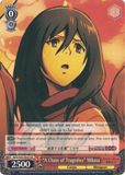 AOT/S35-TE14 "A Chain of Tragedies" Mikasa - Attack On Titan Trial Deck English Weiss Schwarz Trading Card Game
