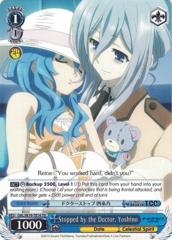 DAL/W79-TE14 Stopped by the Doctor, Yoshino - Date A Live Trial Deck English Weiss Schwarz Trading Card Game