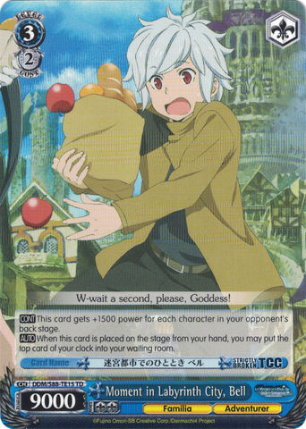 DDM/S88-TE15 Moment in Labyrinth City, Bell - Is It Wrong to Try to Pick Up Girls in a Dungeon? English Weiss Schwarz Trading Card Game