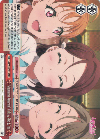 LSS/W45-TE15 "Midsummer Aquarium" Chika & Riko & You - Love Live! Sunshine!! Trial Deck English Weiss Schwarz Trading Card Game