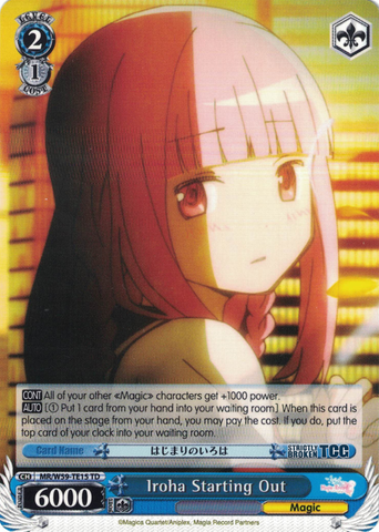 MR/W59-TE15 Iroha Starting Out - Magia Record: Puella Magi Madoka Magica Side Story Trial Deck English Weiss Schwarz Trading Card Game