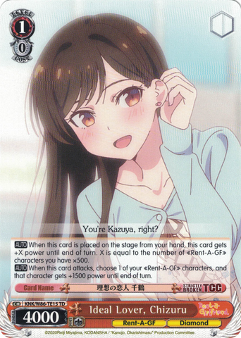 KNK/W86-TE15 Ideal Lover, Chizuru - Rent-A-Girlfriend Trial Deck Weiss Schwarz English Trading Card Game