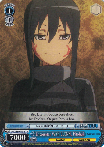 GGO/S59-TE16 Encounter With LLENN, Pitohui - SAO Alternative – Gun Gale Online – Trial Deck English Weiss Schwarz Trading Card Game