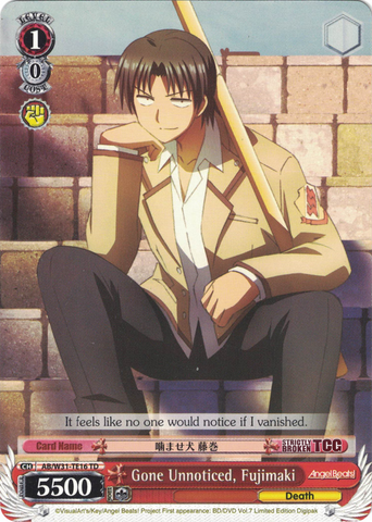 AB/W31-TE16 Gone Unnoticed, Fujimaki - Angel Beats! Re:Edit Trial Deck English Weiss Schwarz Trading Card Game